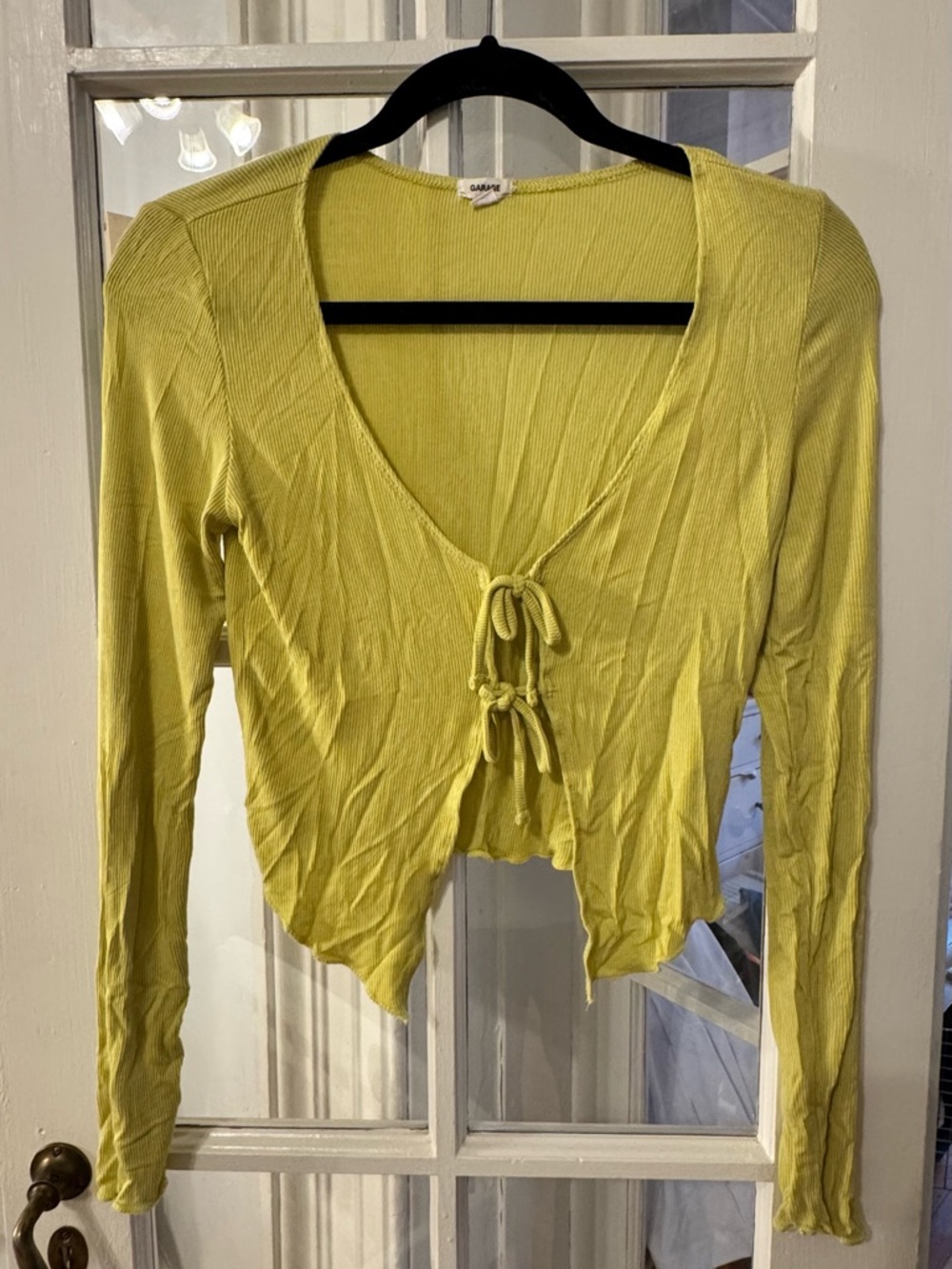 Garage Front-tie Cardigan - Picture 2 of 3